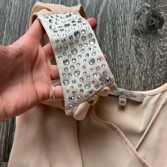Betty blue top. With rhinestones. Super elegant and flattering. Size 42. Usa M. - Picture 6 of 7